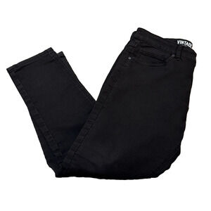 Vintage Genes Black Slim Fit Cotton Polyester Spandex Blend Women Size W34 L30